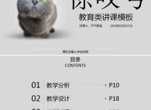 猫咪ppt模板免费下载完整版