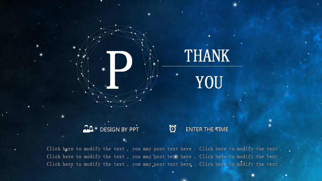 ios透明电线星空ppt模板