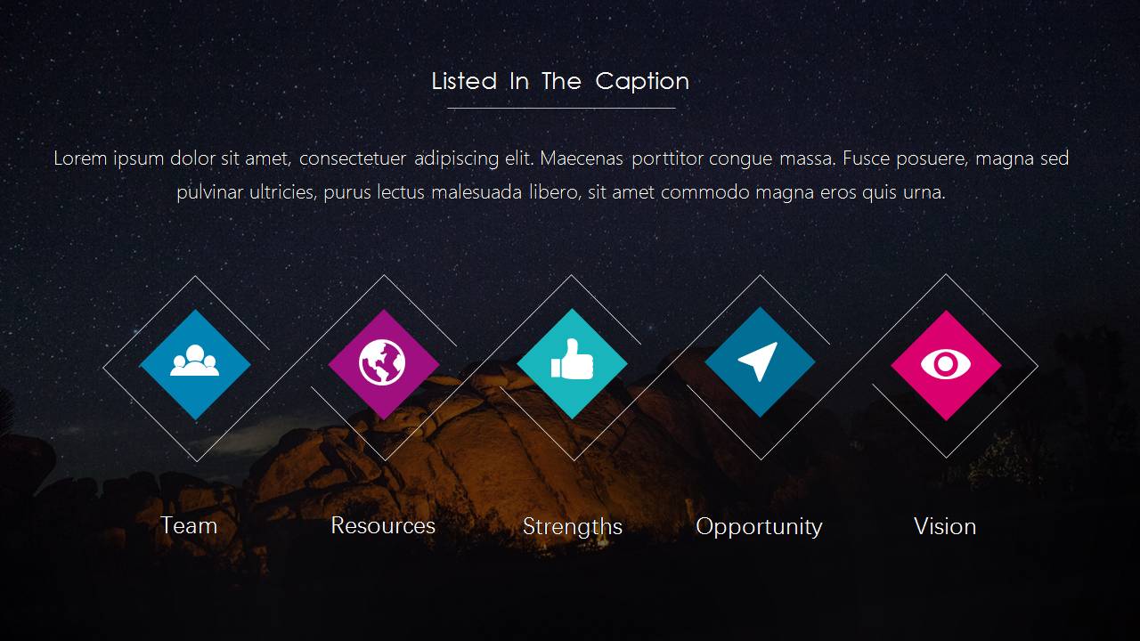 圆圈与线条星空ppt模板