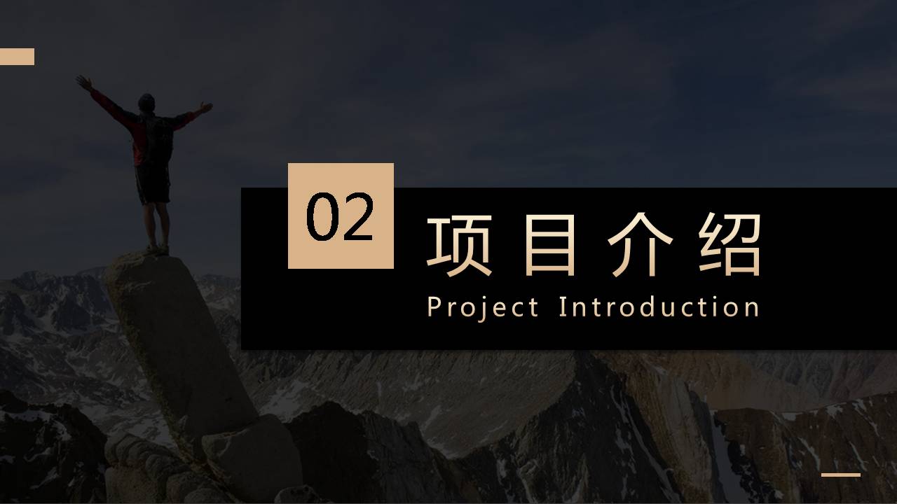 金色项目介绍计划书ppt模板