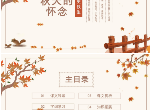 秋天的怀念ppt教案模板
