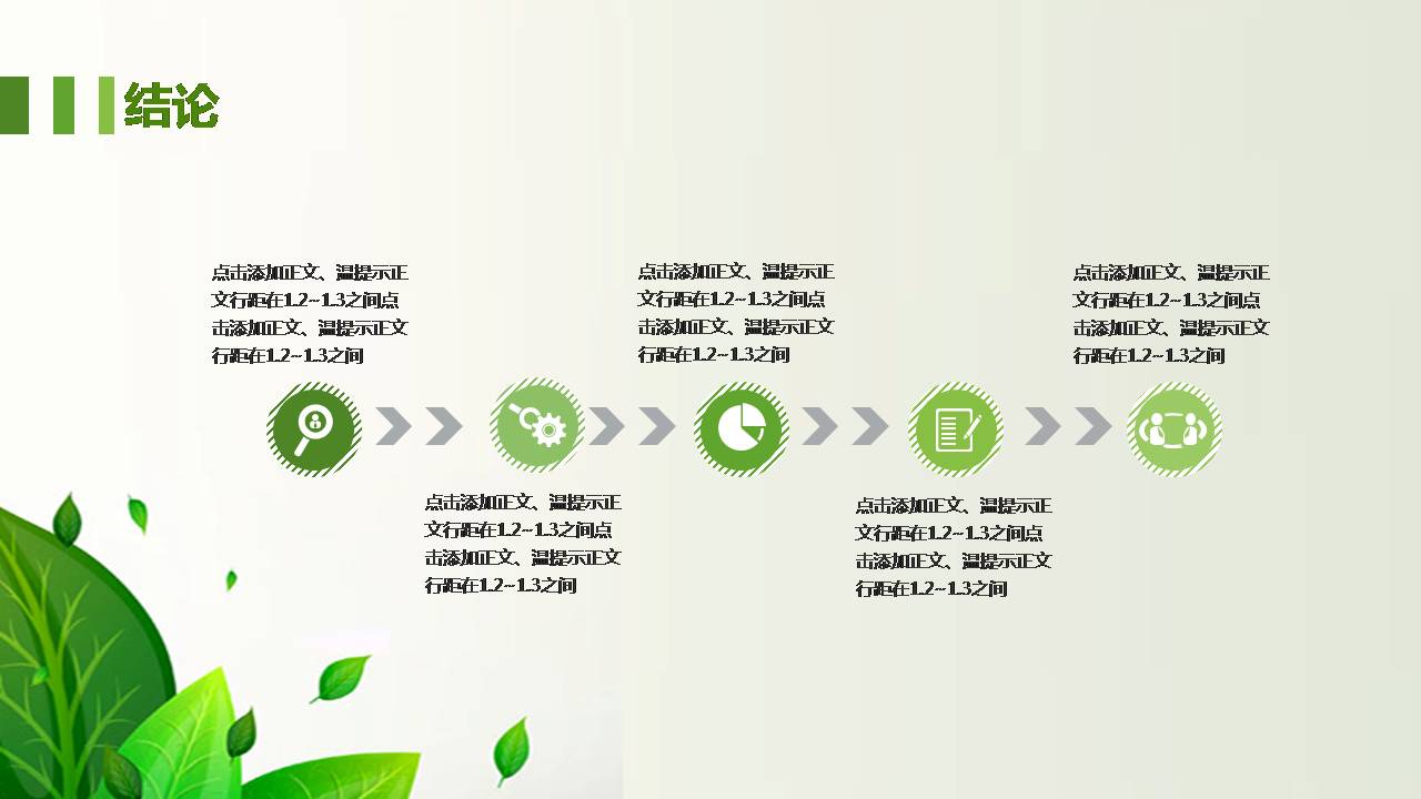 绿色树叶员工个人职业规划ppt模板