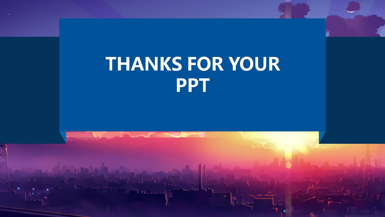 黄昏风景ppt模板