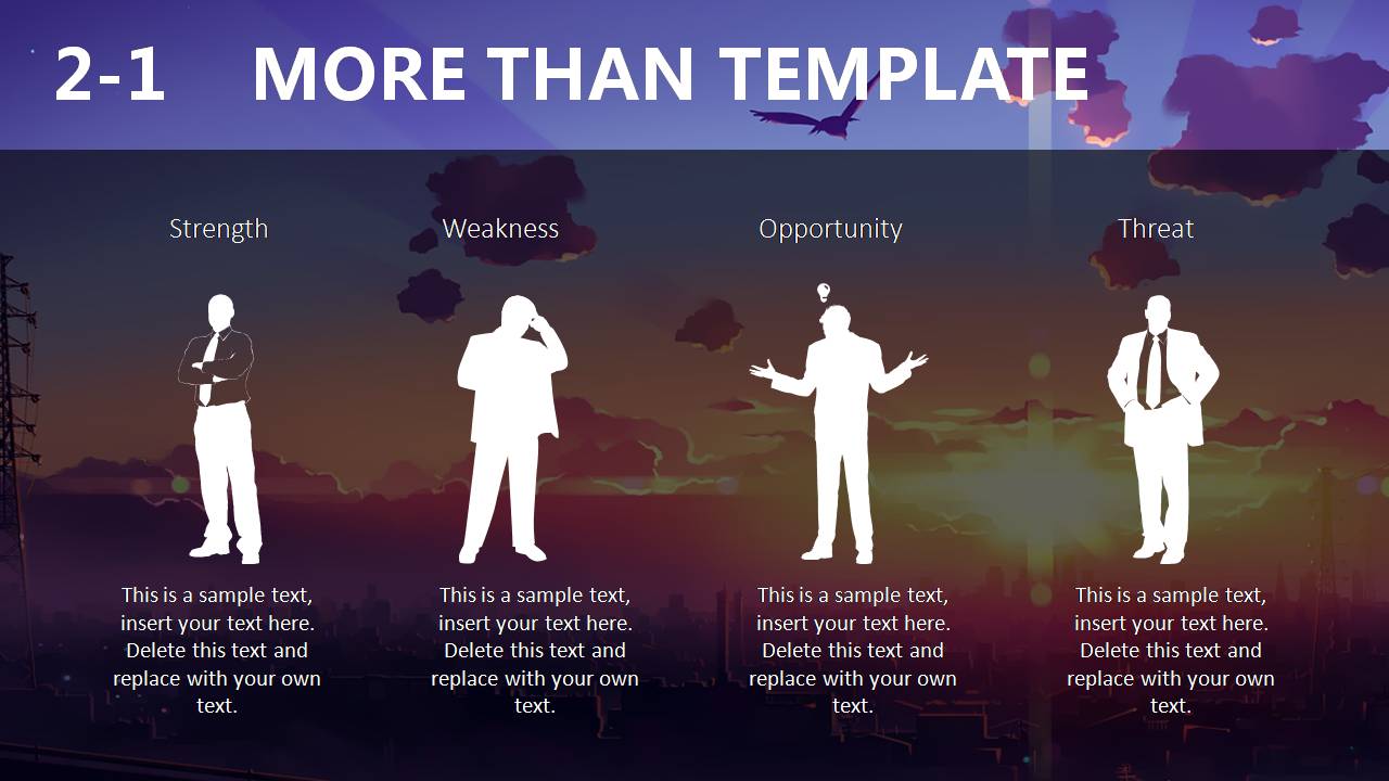 黄昏风景ppt模板