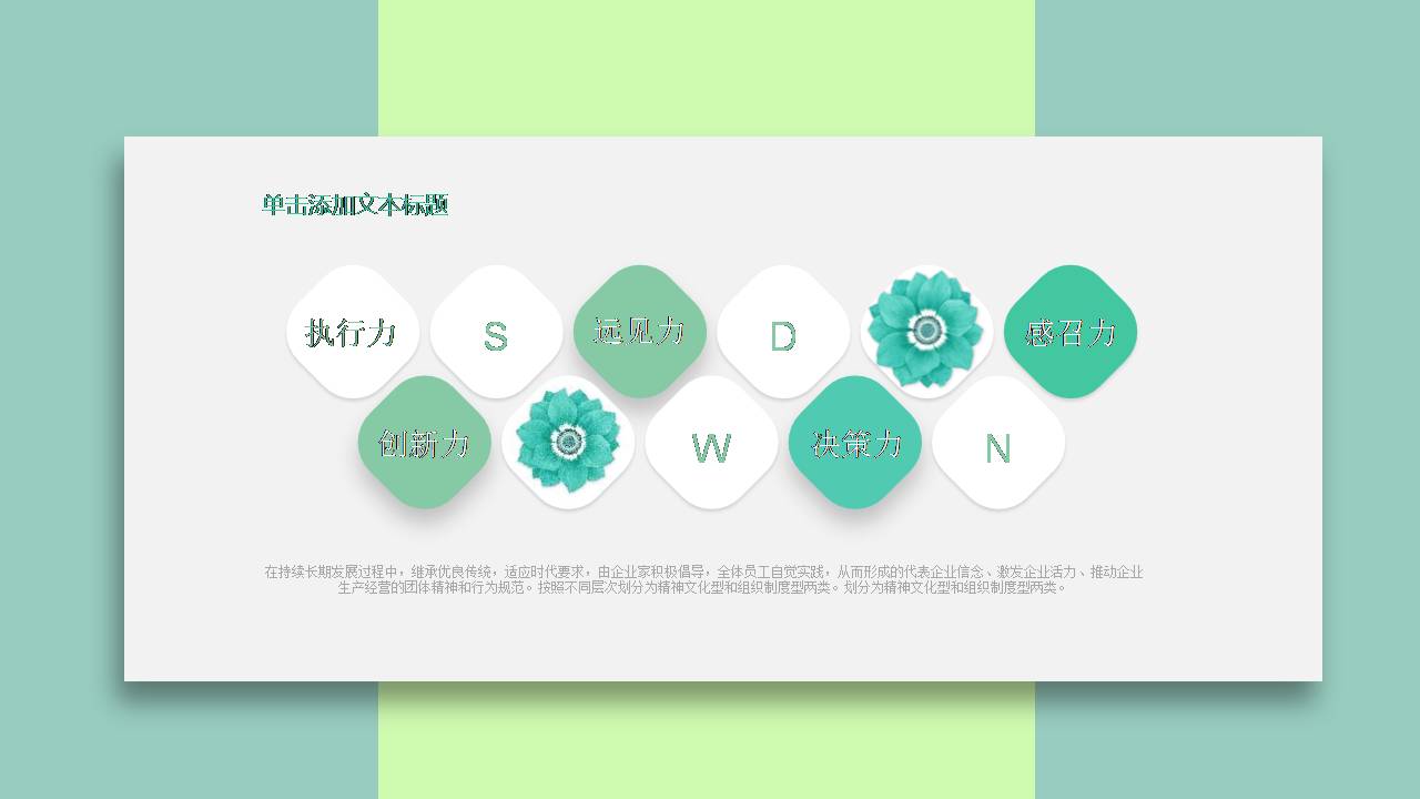 卡片式小清新ppt模板