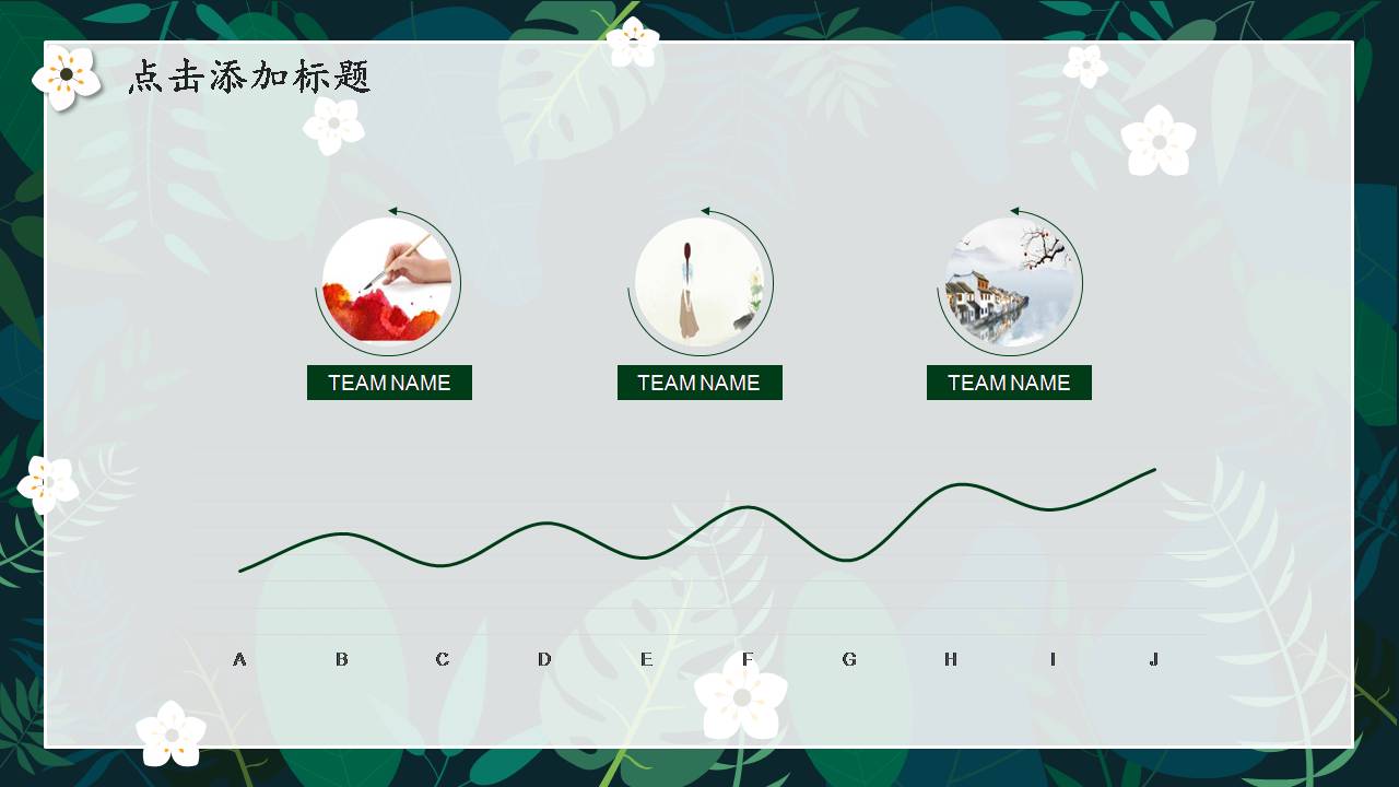 清新小绿叶幼儿园教育ppt模板