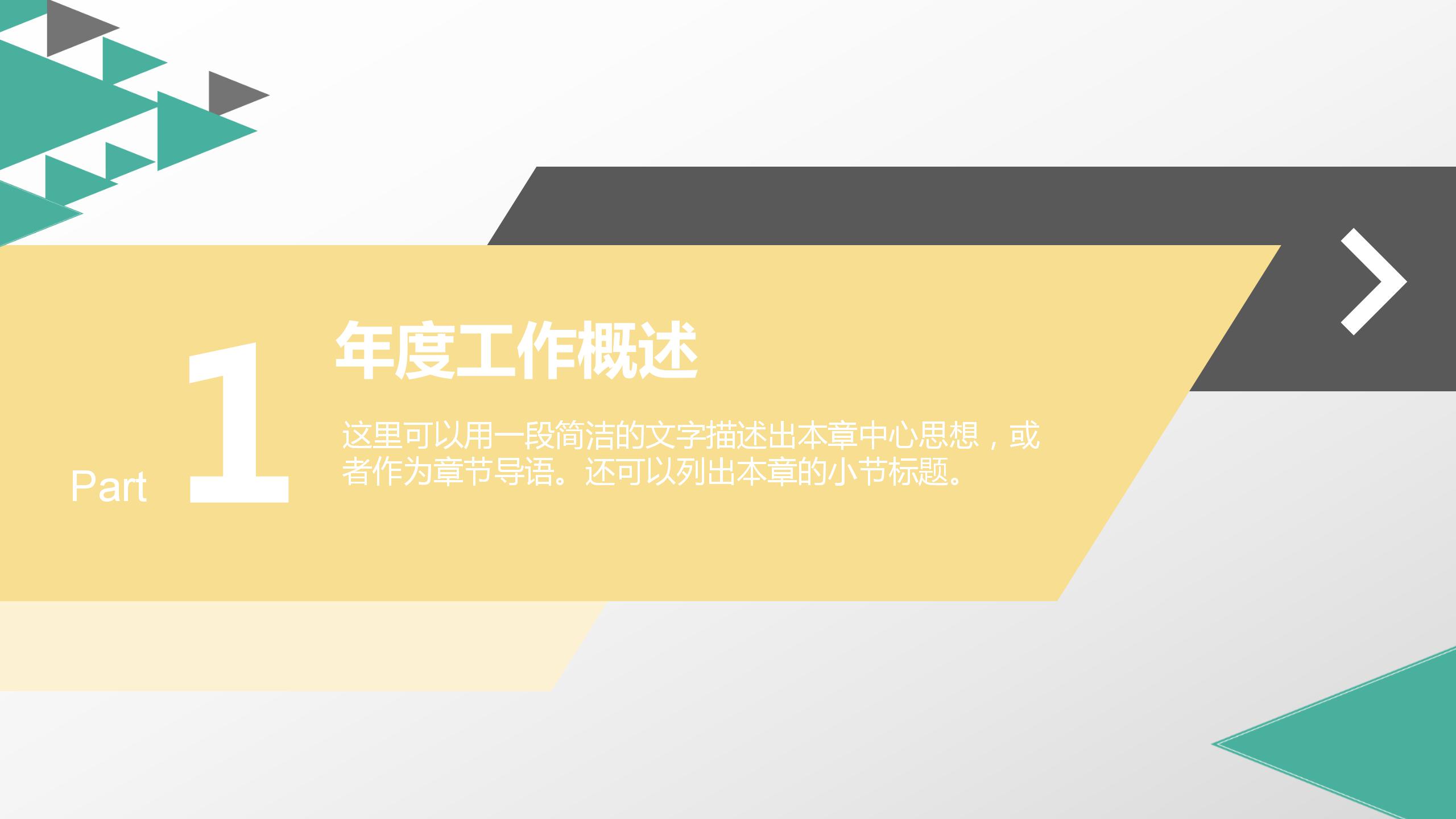 绿色简约年终工作总结汇报ppt模板