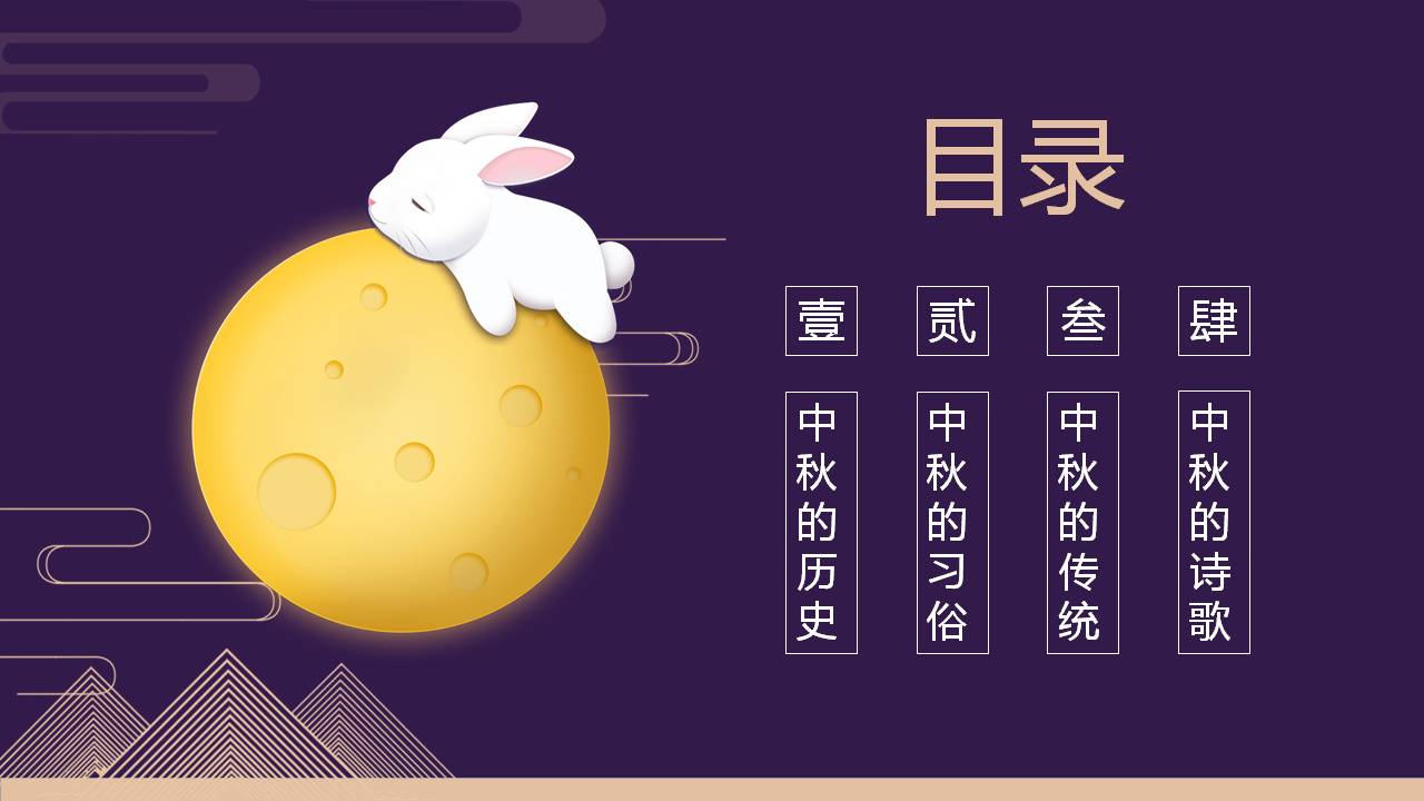 中秋节贺卡ppt模板