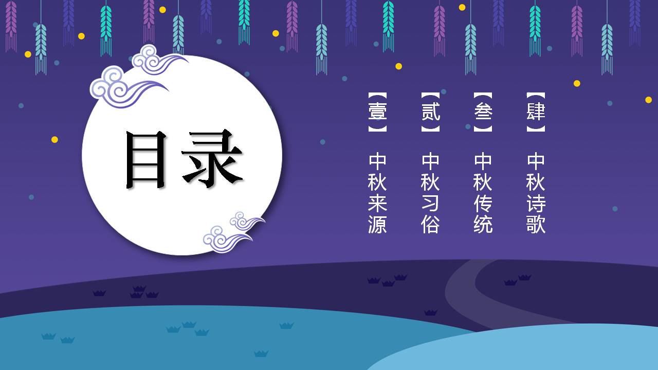 中秋节月宫气氛ppt模板