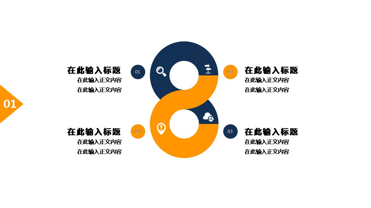 黄蓝简洁金融行业ppt模板