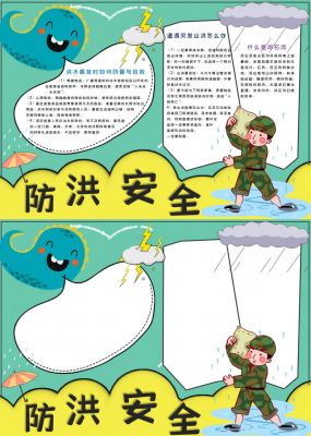 防洪安全手抄报简单又好看