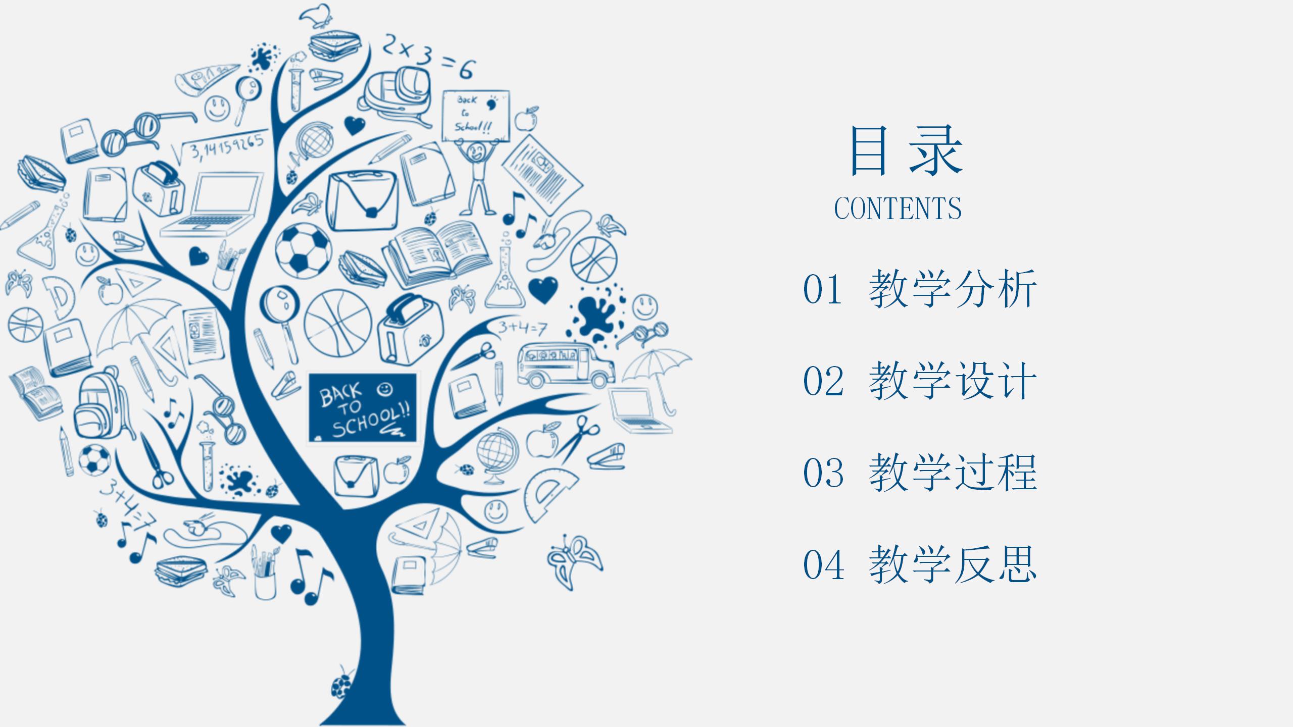 卡通简笔画教师说课通用ppt模板