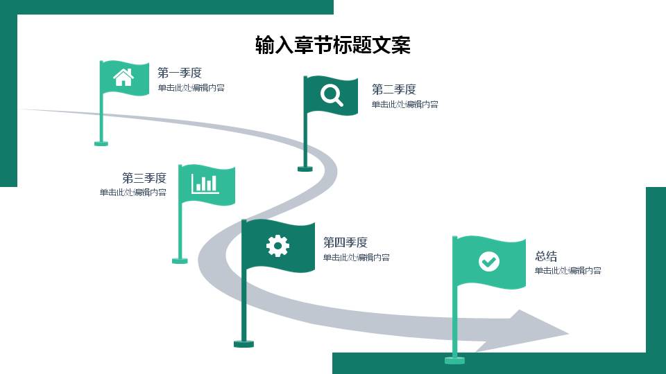 卡片式UI风格总结ppt模板