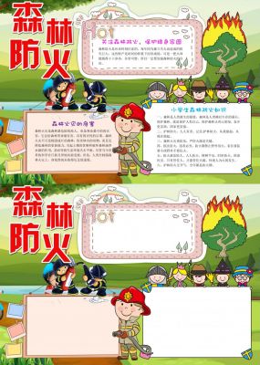 森林防火手抄报图片