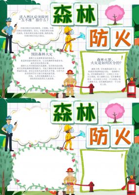 森林防火手抄报简单