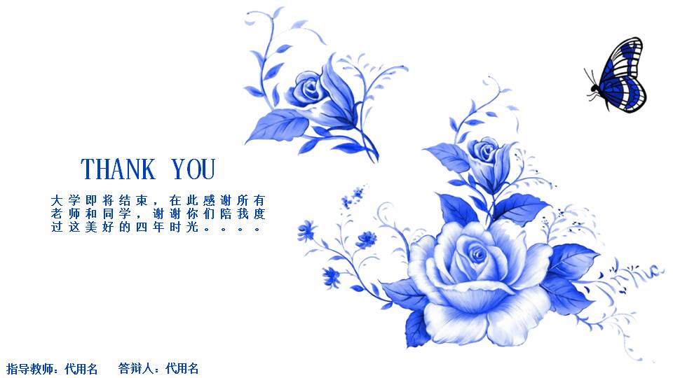 青花瓷毕业答辩ppt模板