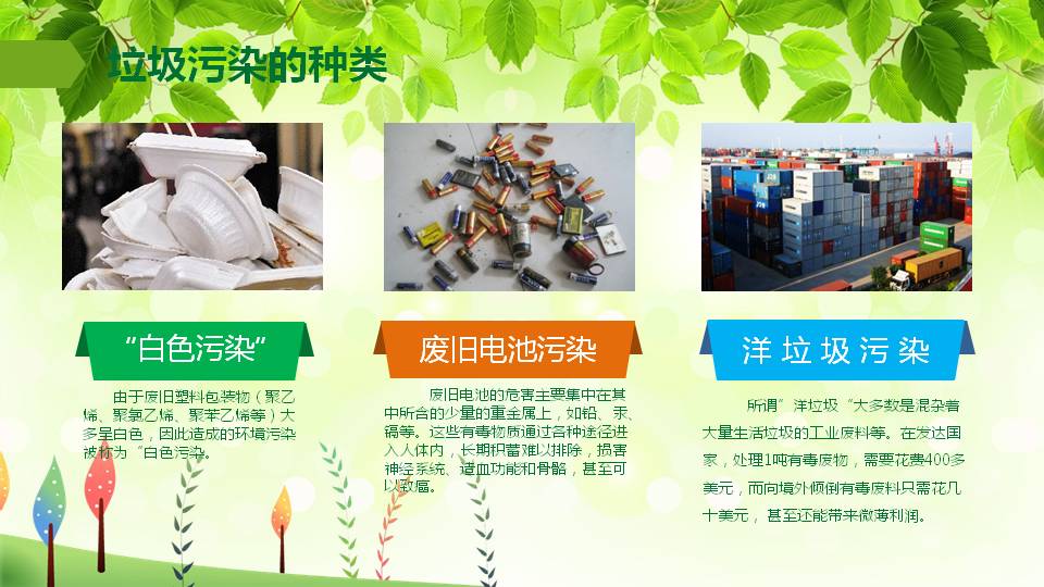 垃圾分类环保的ppt模板