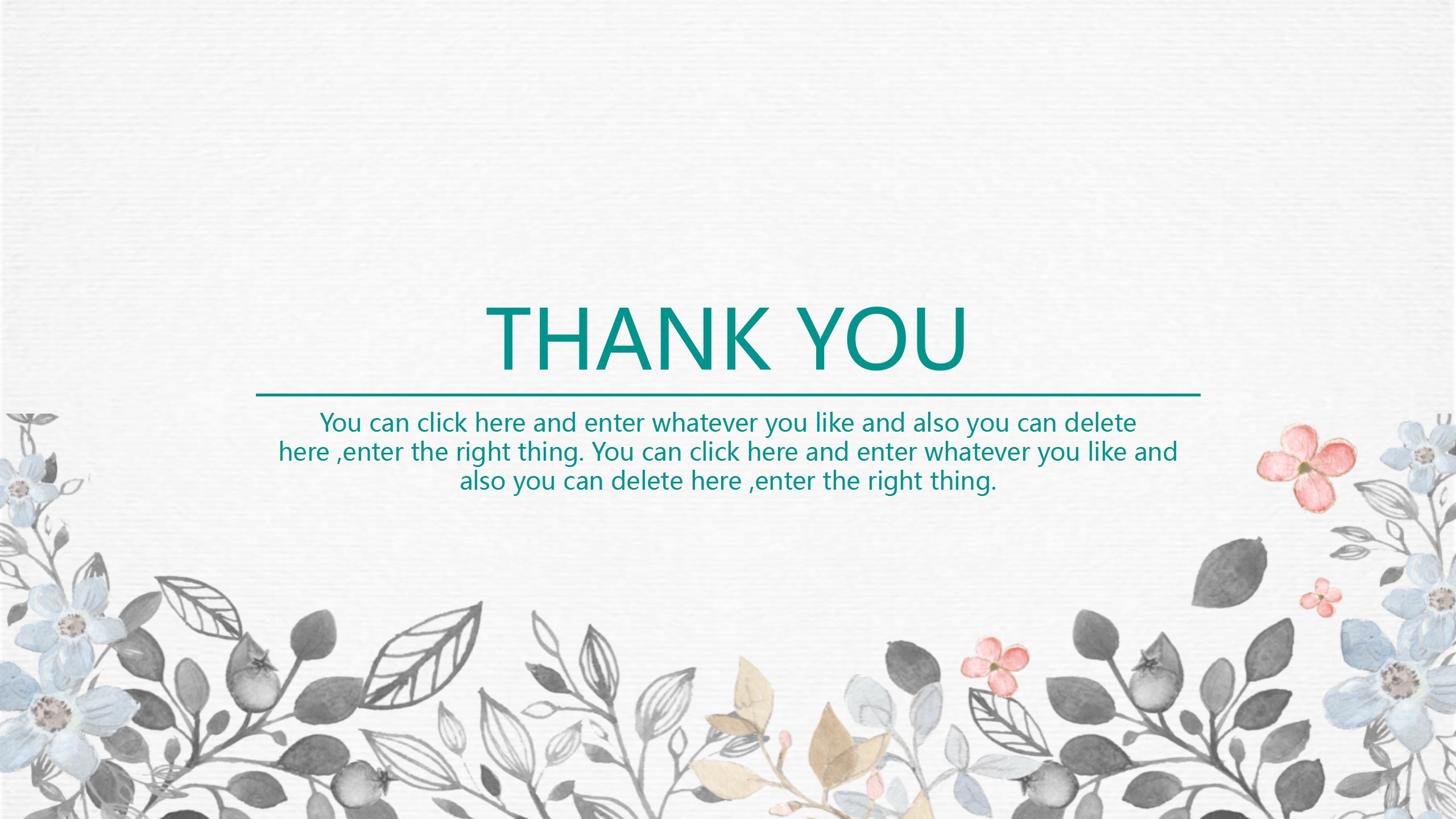 水彩莲蓬商务教育培训ppt模板