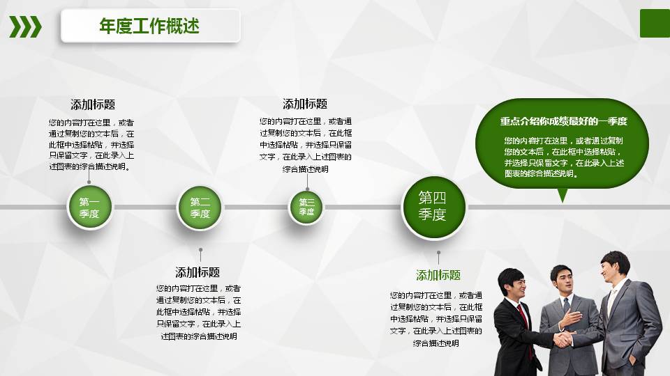 绿色活动总结ppt模板