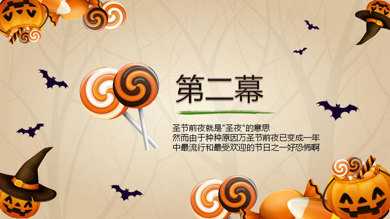 精美万圣节活动ppt模板