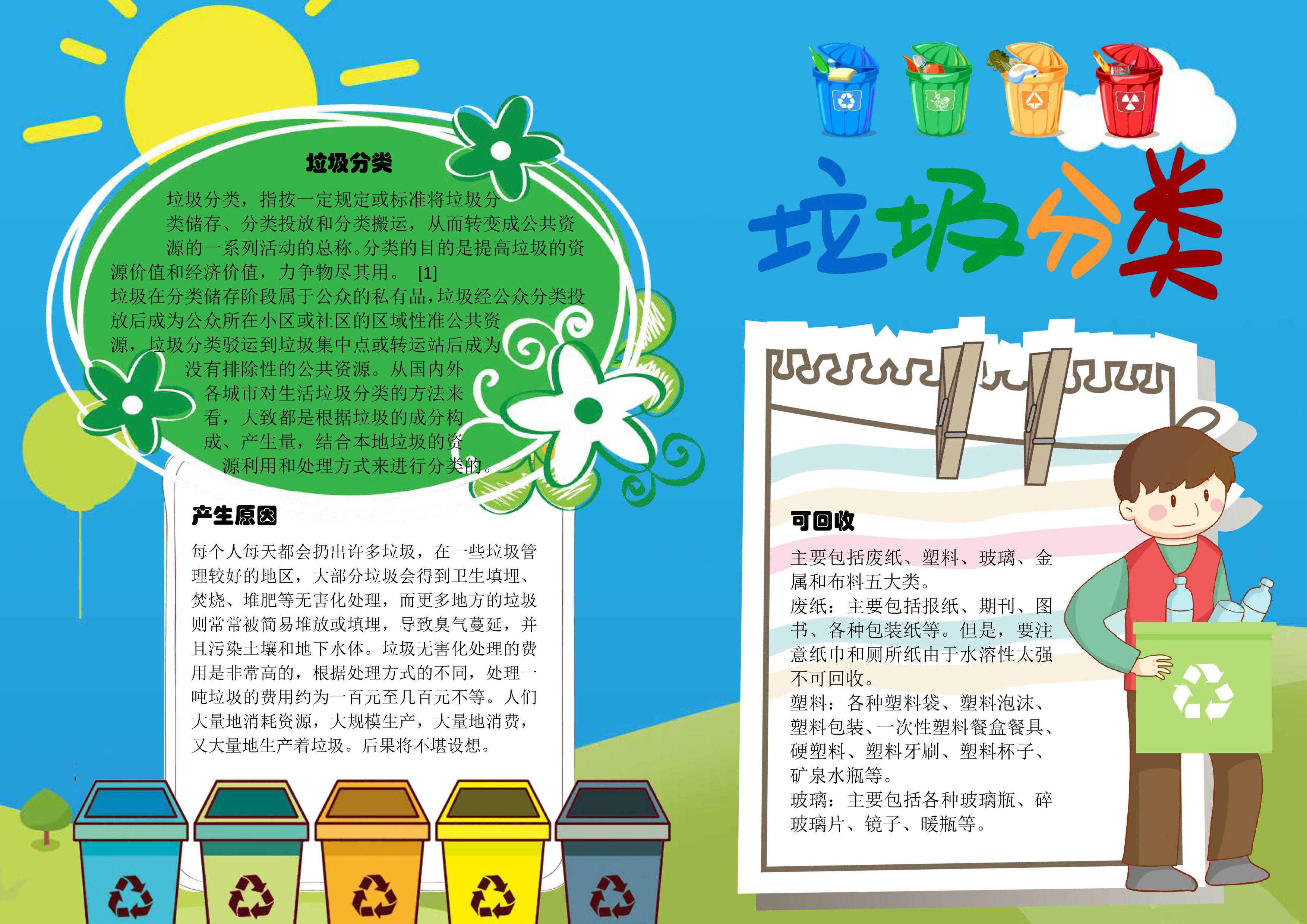 垃圾分类手抄报小学生