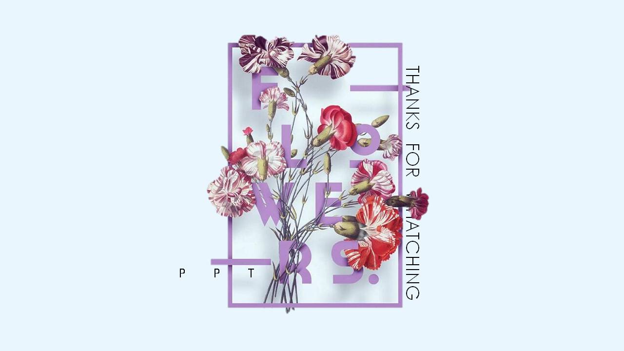 清新花艺通用ppt模板