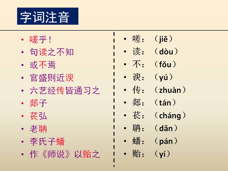 师说公开课ppt课件