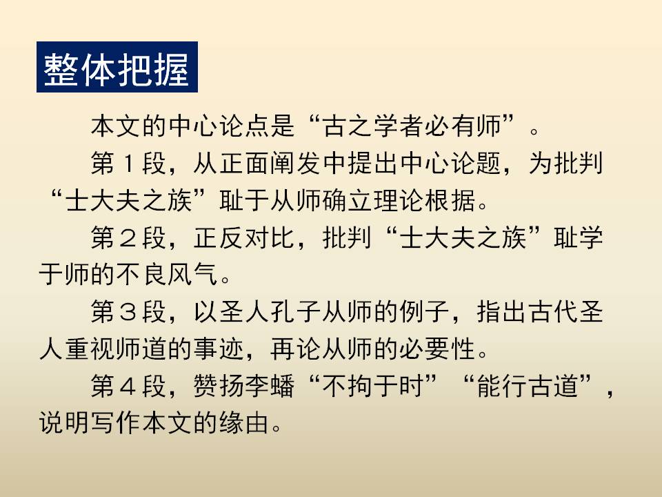 师说公开课ppt课件