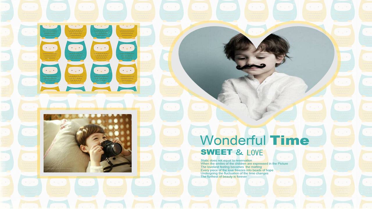 小宝宝成长纪念册的ppt模板