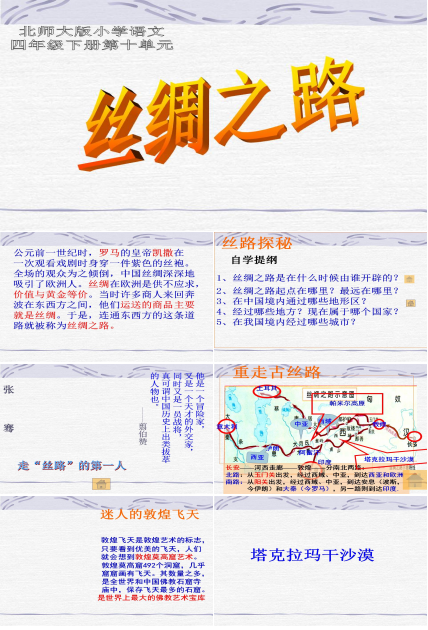 丝绸之路ppt完美版课件