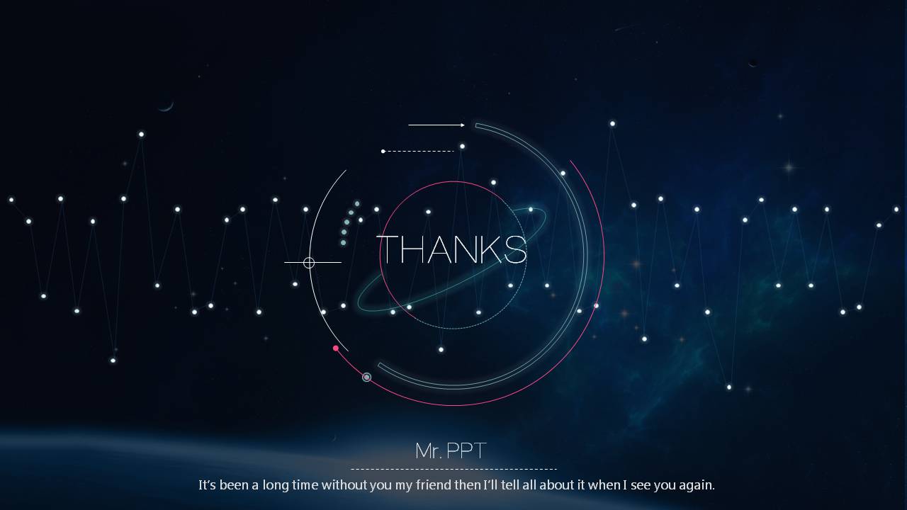 星空商务科技感ppt模板