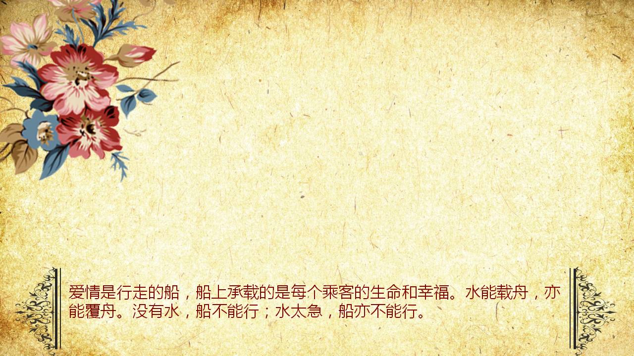 复古婚礼记ppt模板