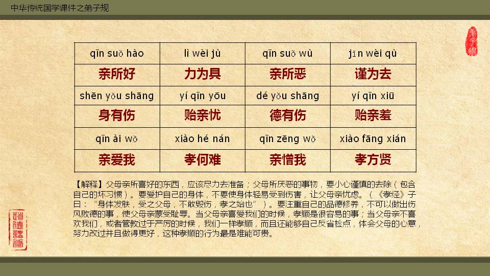 弟子规原文ppt