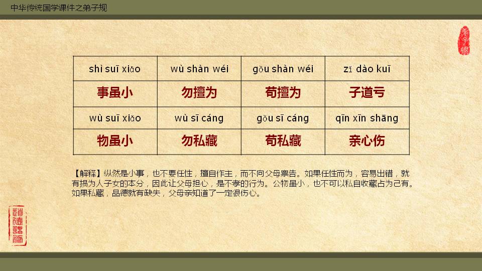 弟子规原文ppt