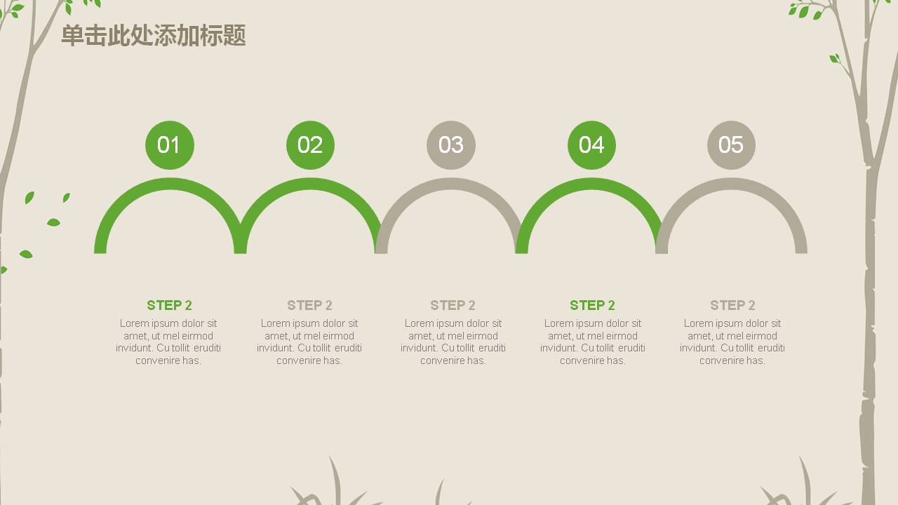 森林风活动策划总结ppt模板