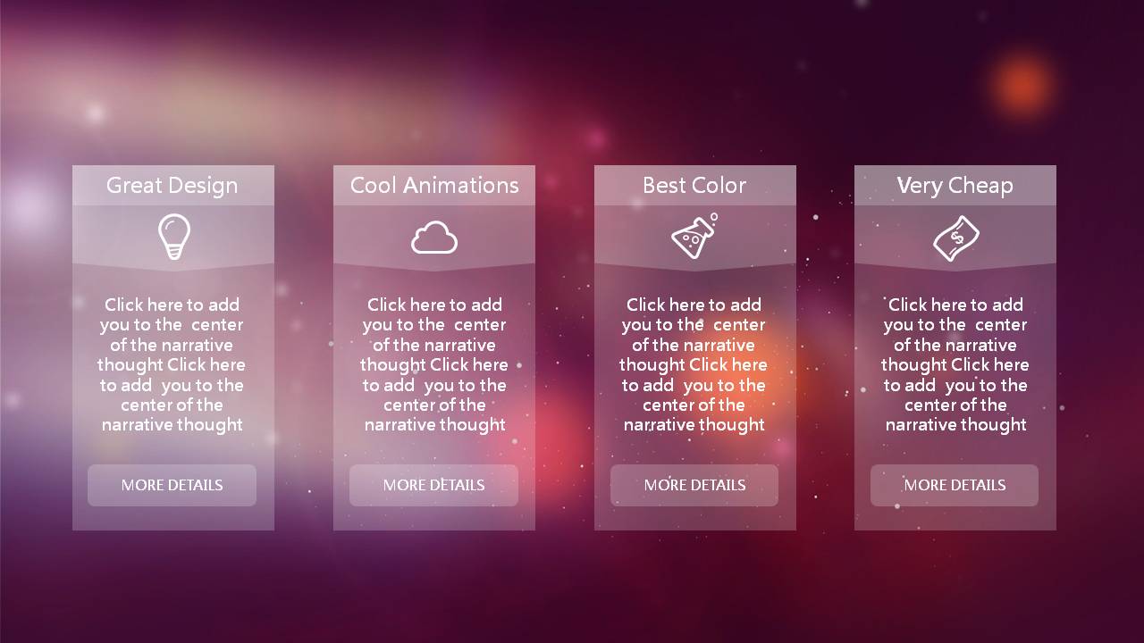 红色炫彩的苹果ios风ppt模板