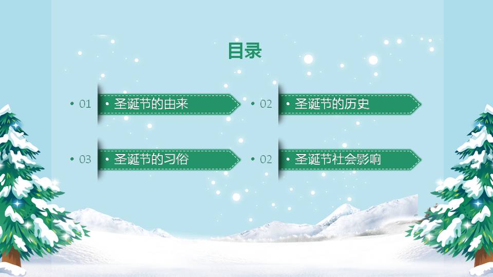 圣诞节的ppt内容
