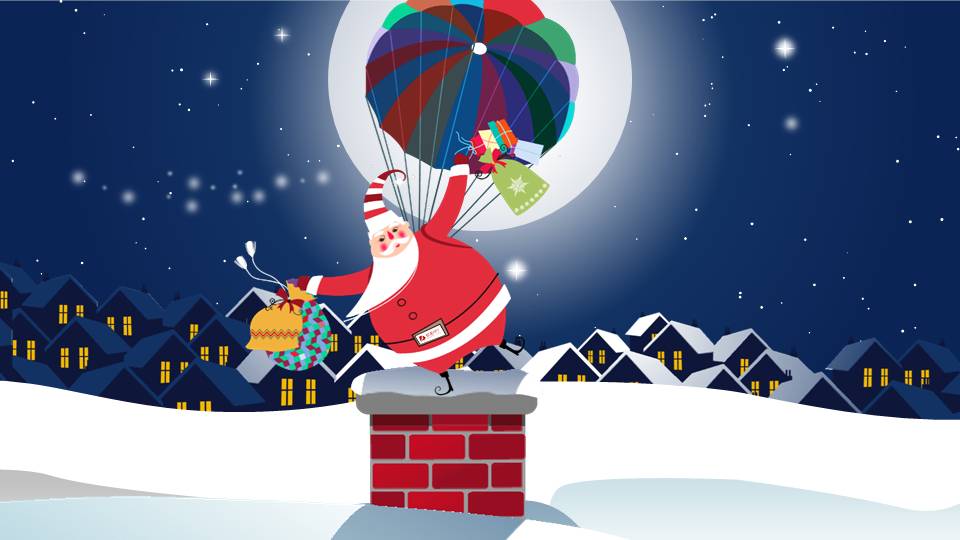 圣洁年动画贺卡ppt