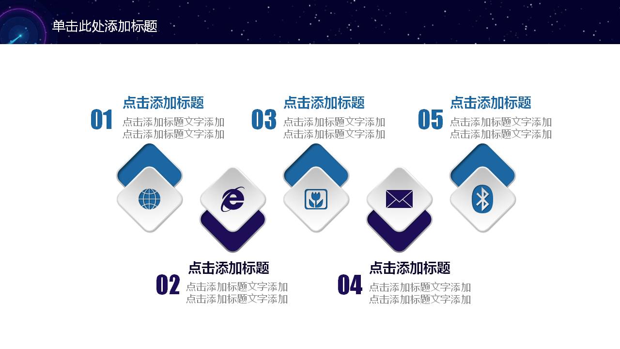 高科技风格星空工作总结ppt模板