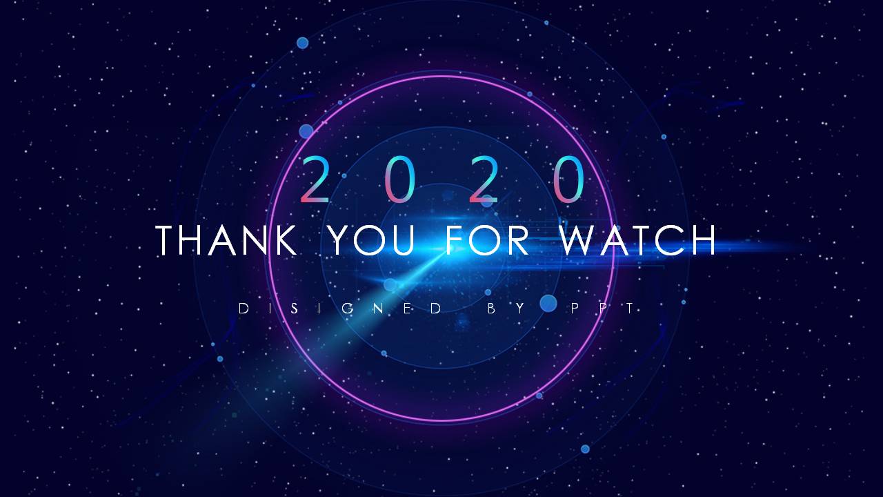 高科技风格星空工作总结ppt模板