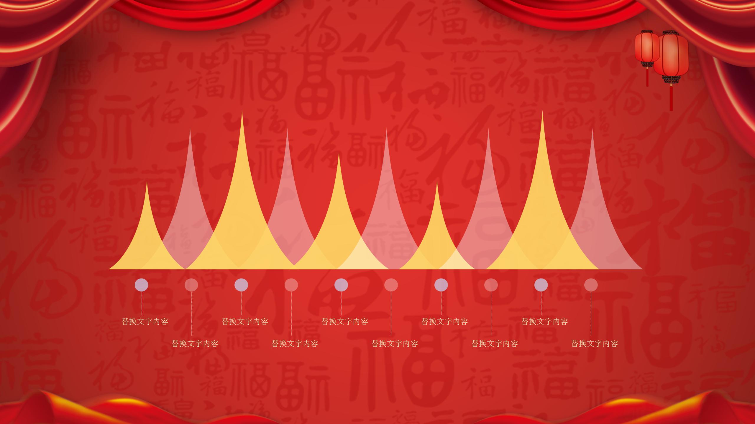 2021年喜庆新春晚会邀请函ppt模板