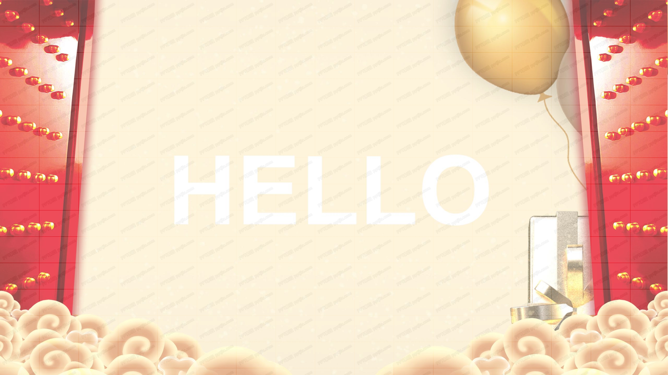 金色圣诞风年会抖音快闪通用ppt模板