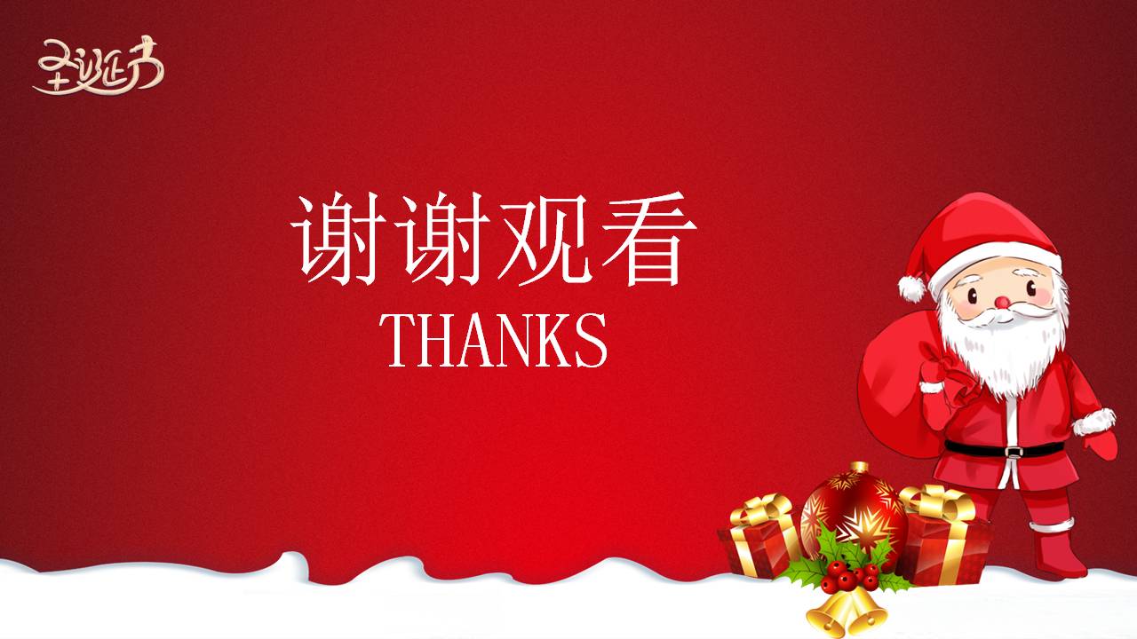 圣诞节贺卡庆祝的ppt模板