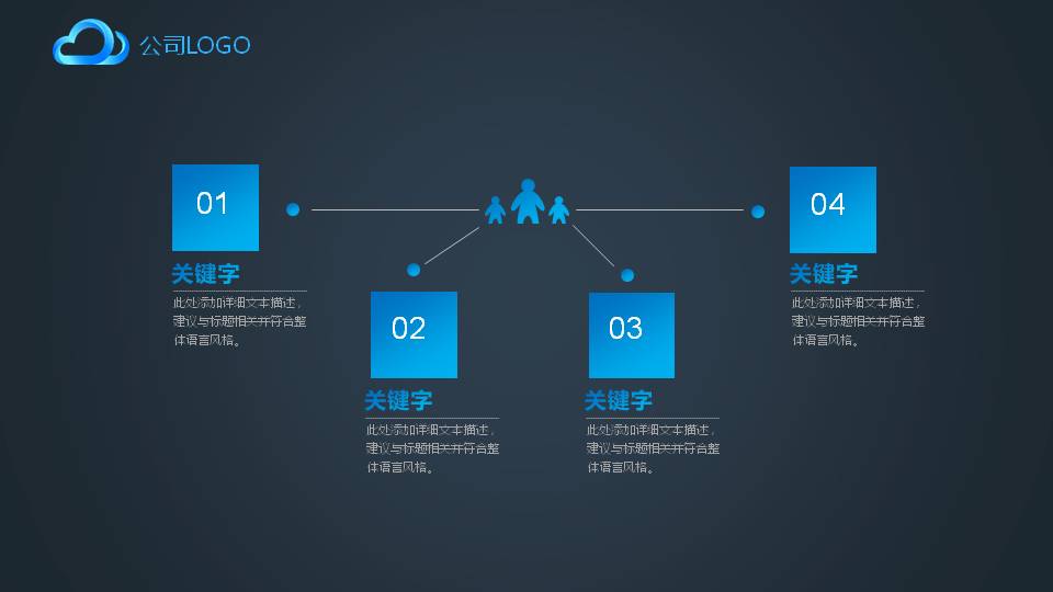 简洁的云计算ppt模板