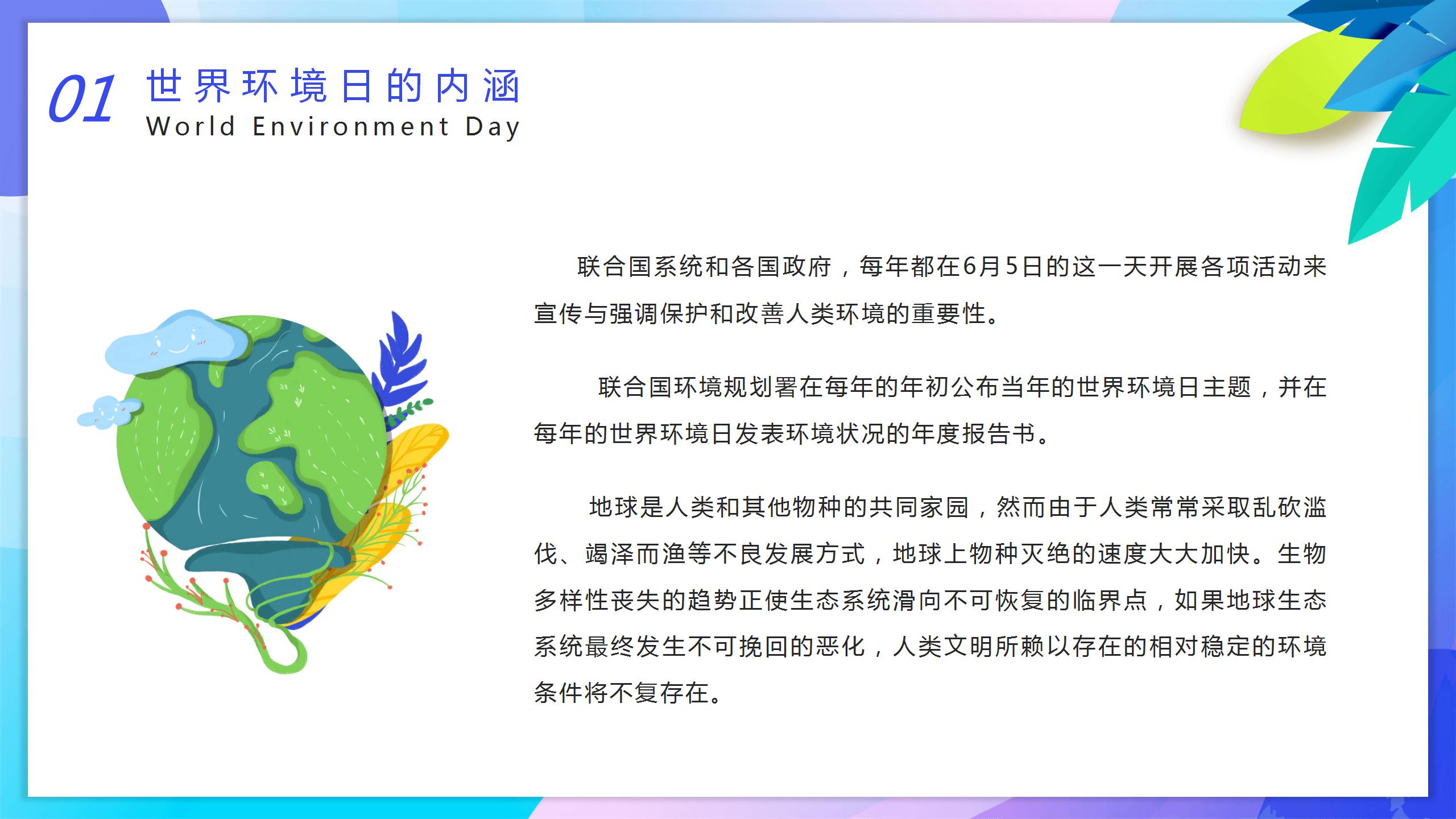 世界环境保护的ppt模板