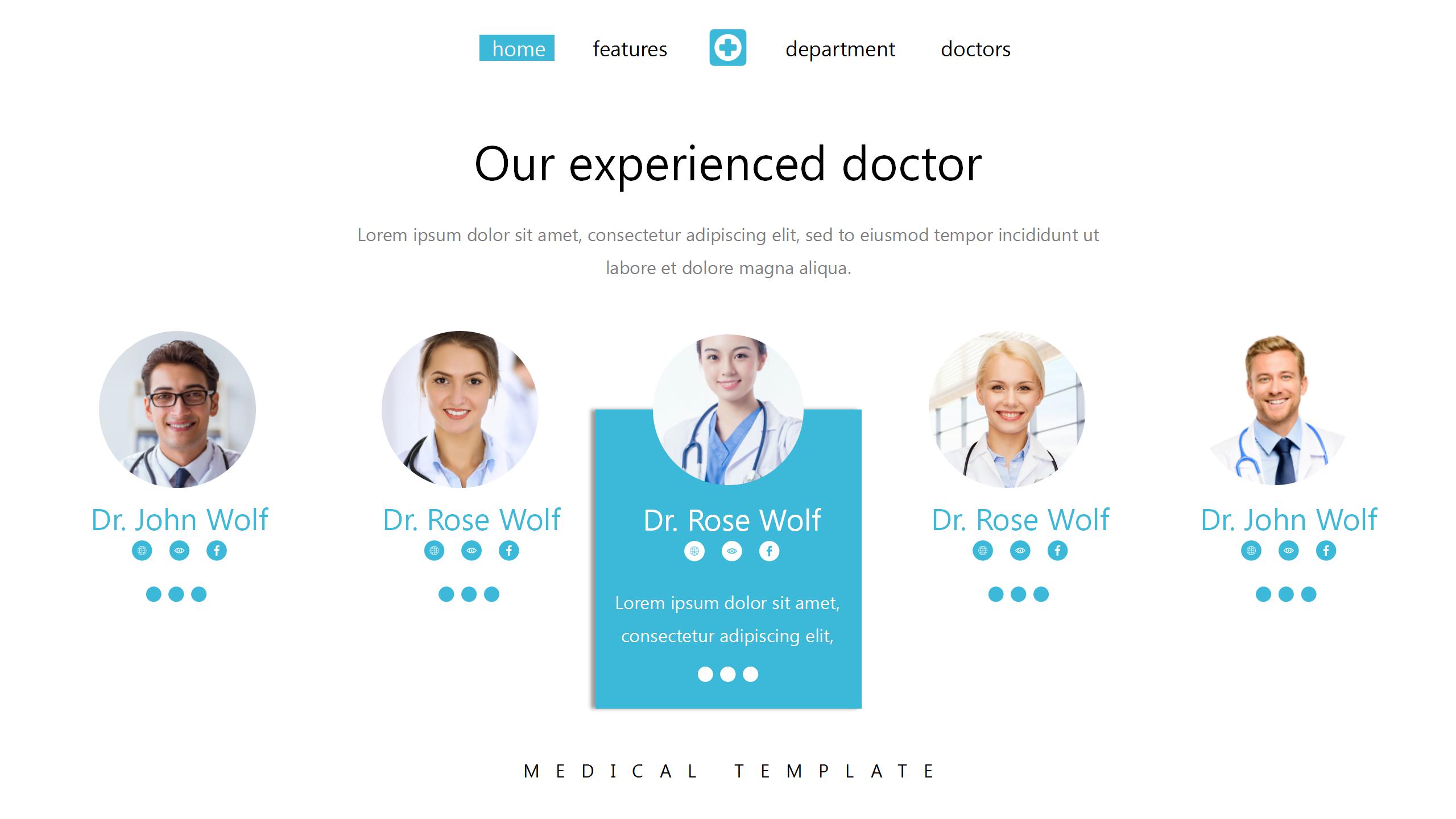 欧美医学护理的ppt模板