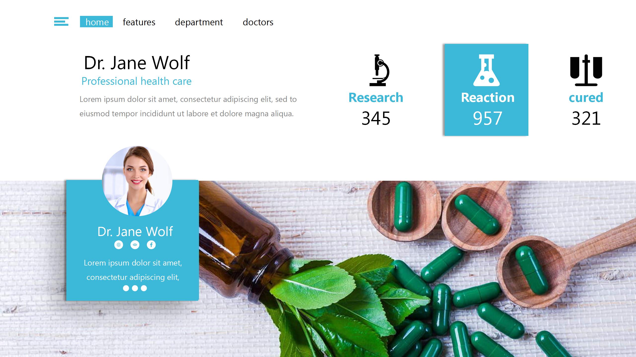 欧美医学护理的ppt模板