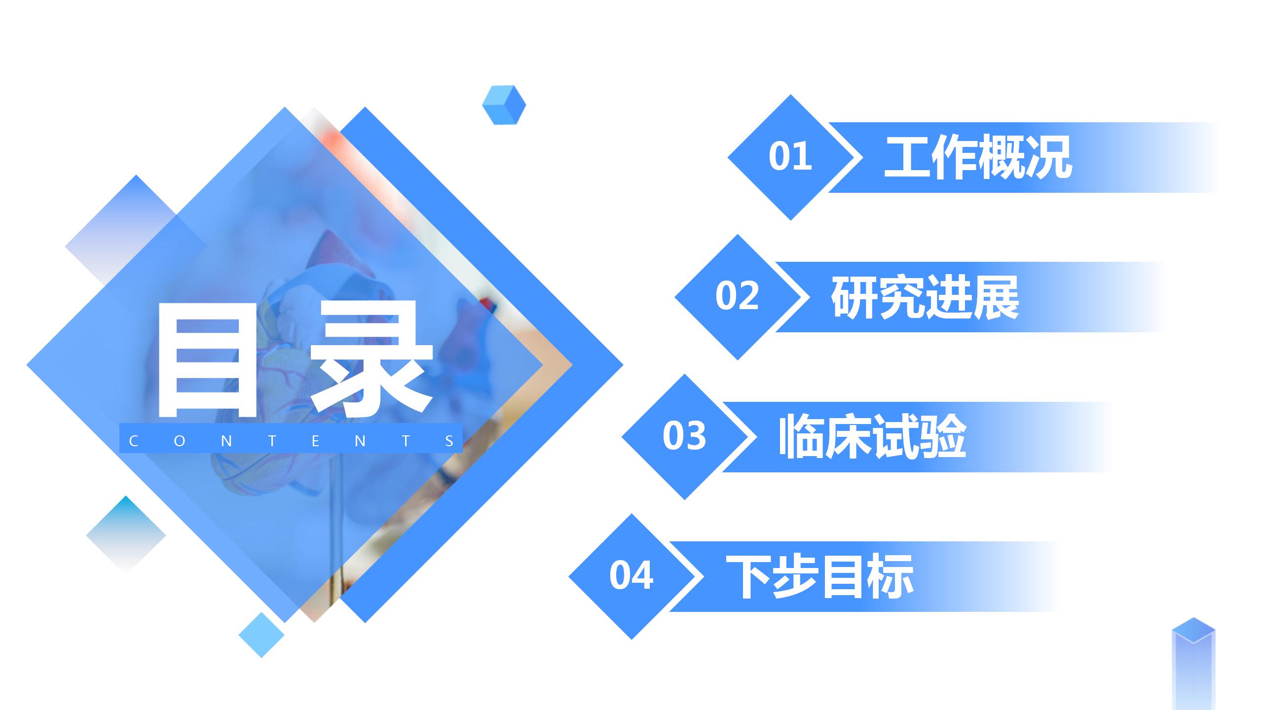 蓝色医疗的护理总结ppt模板