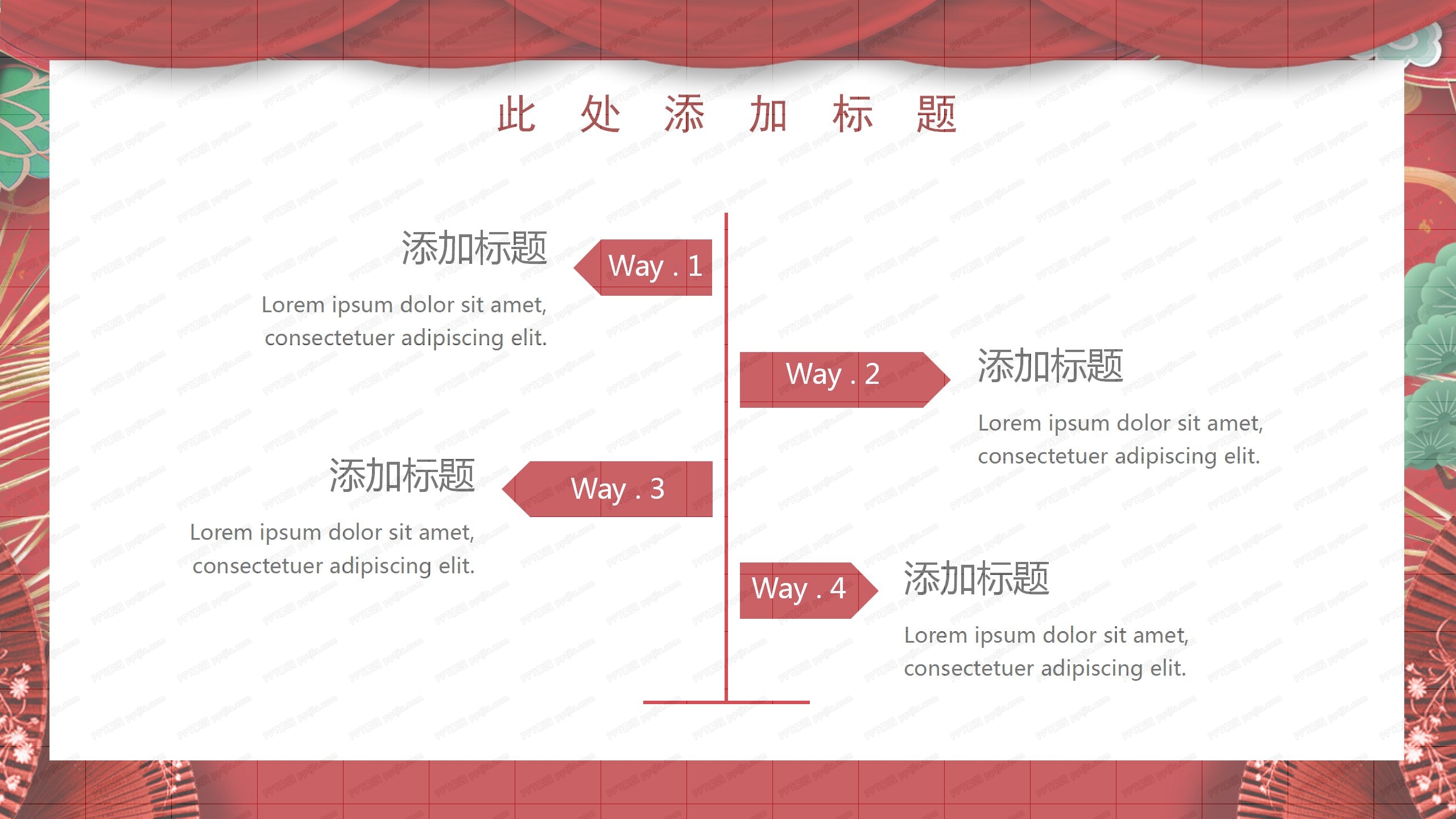 红色闪耀年货大集项目工作汇报ppt模板