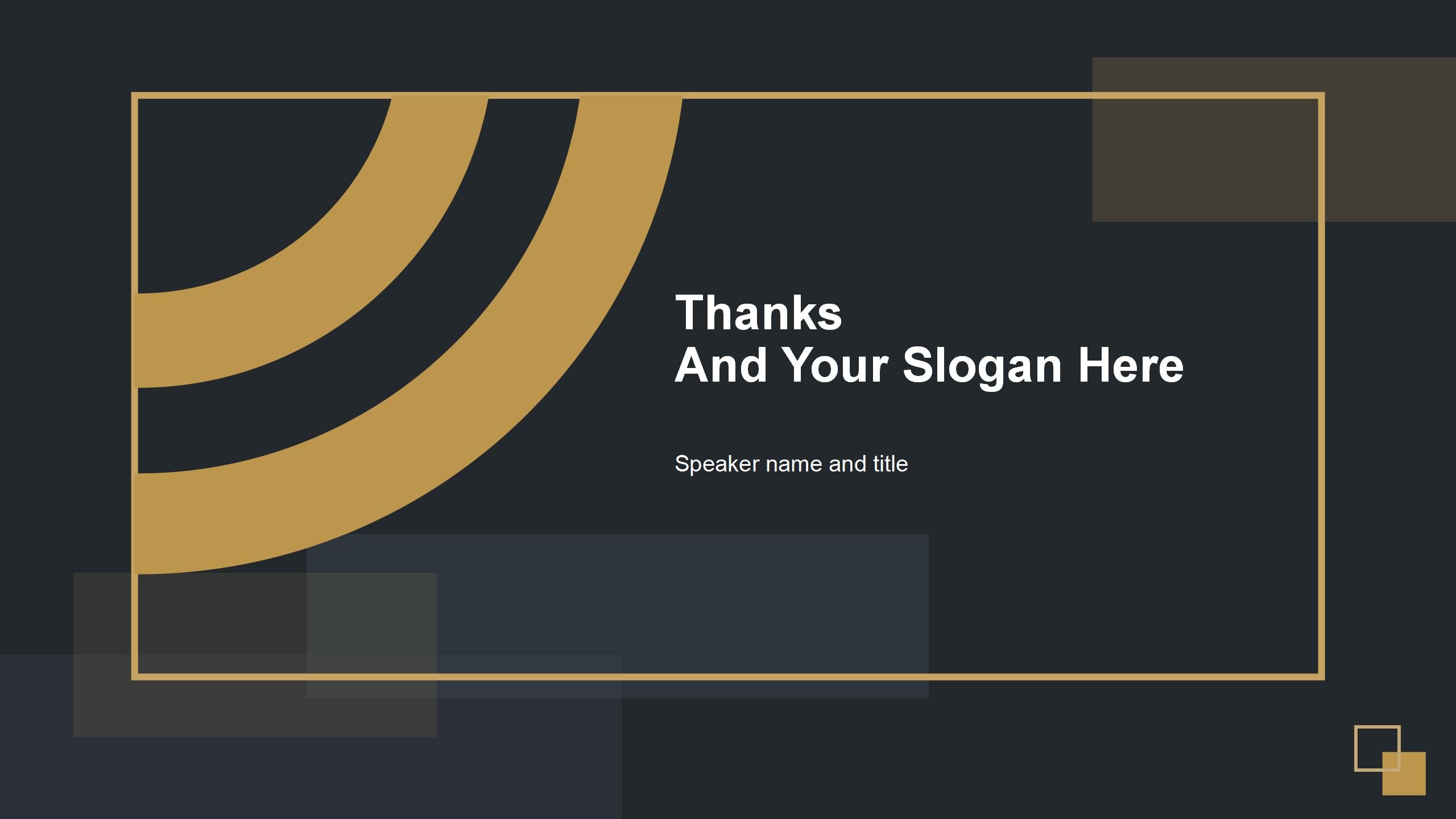 金色高贵的杂志风商务工作ppt模板